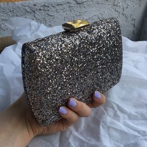 Glitter evening clutch